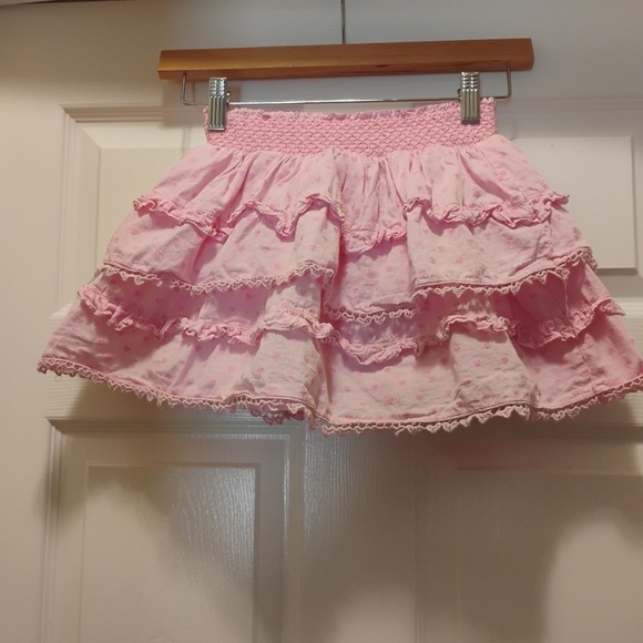 American Girl x LoveShackFancy Pink Layered Ruffle Skirt Cute Girly Size S (7/8) - Picture 2 of 8